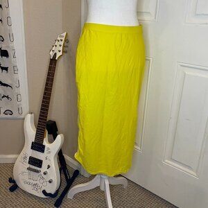 Buzz Brand Yellow Long Pencil Athletic Skirt